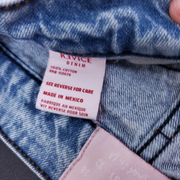 Revice Ex-Boyfriend/B-Boy Jeans Light Wash High Rise Distressed Button F… - Picture 4 of 8